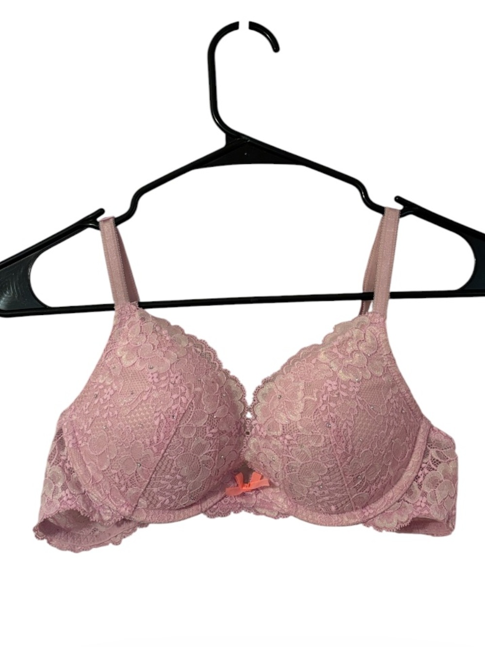 Victoria Secret Pale Pink Dream Angels Lace Push Up Bra